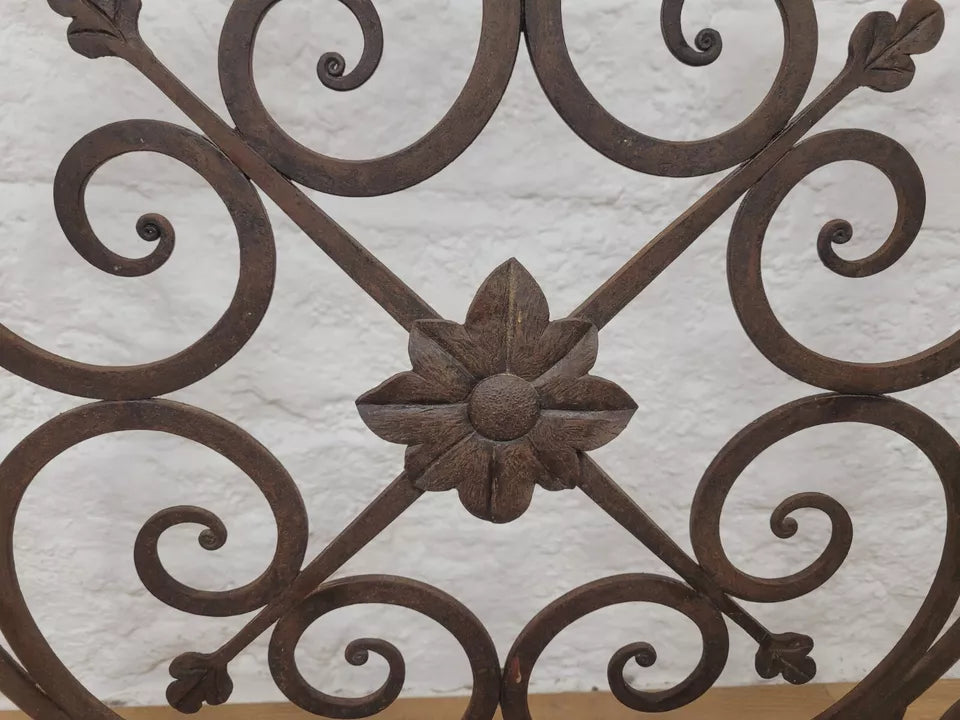 Victorian Fire Screen Fireguard Wrought Iron Floral 19th Century Postage Available