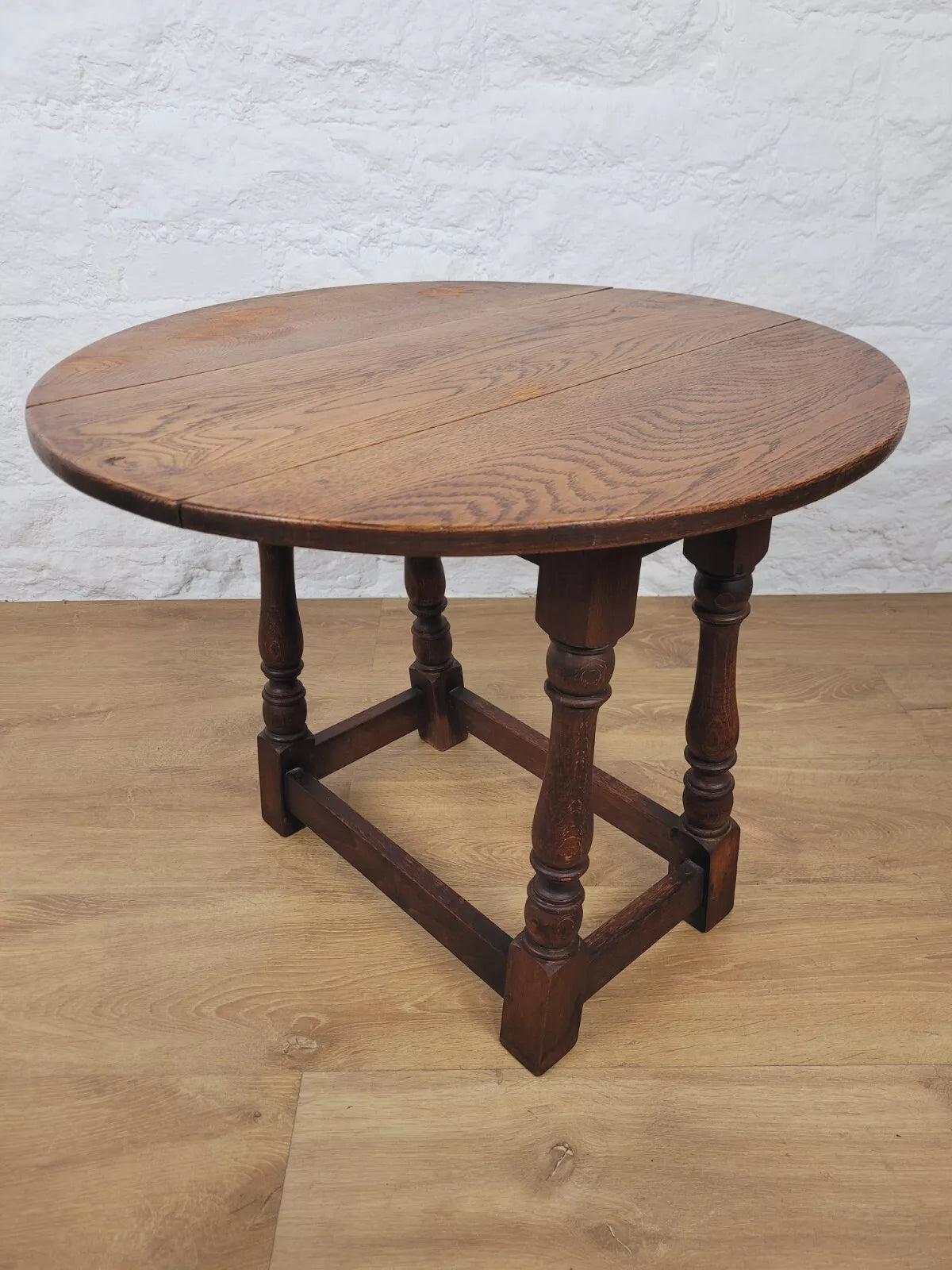 Oak Side Table Drop Leaf Country 19th Century Antique Postage Available