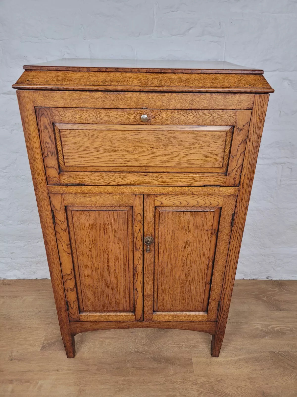 Oak Cupboard Cabinet Blanket Box Early 20th Century Postage Available