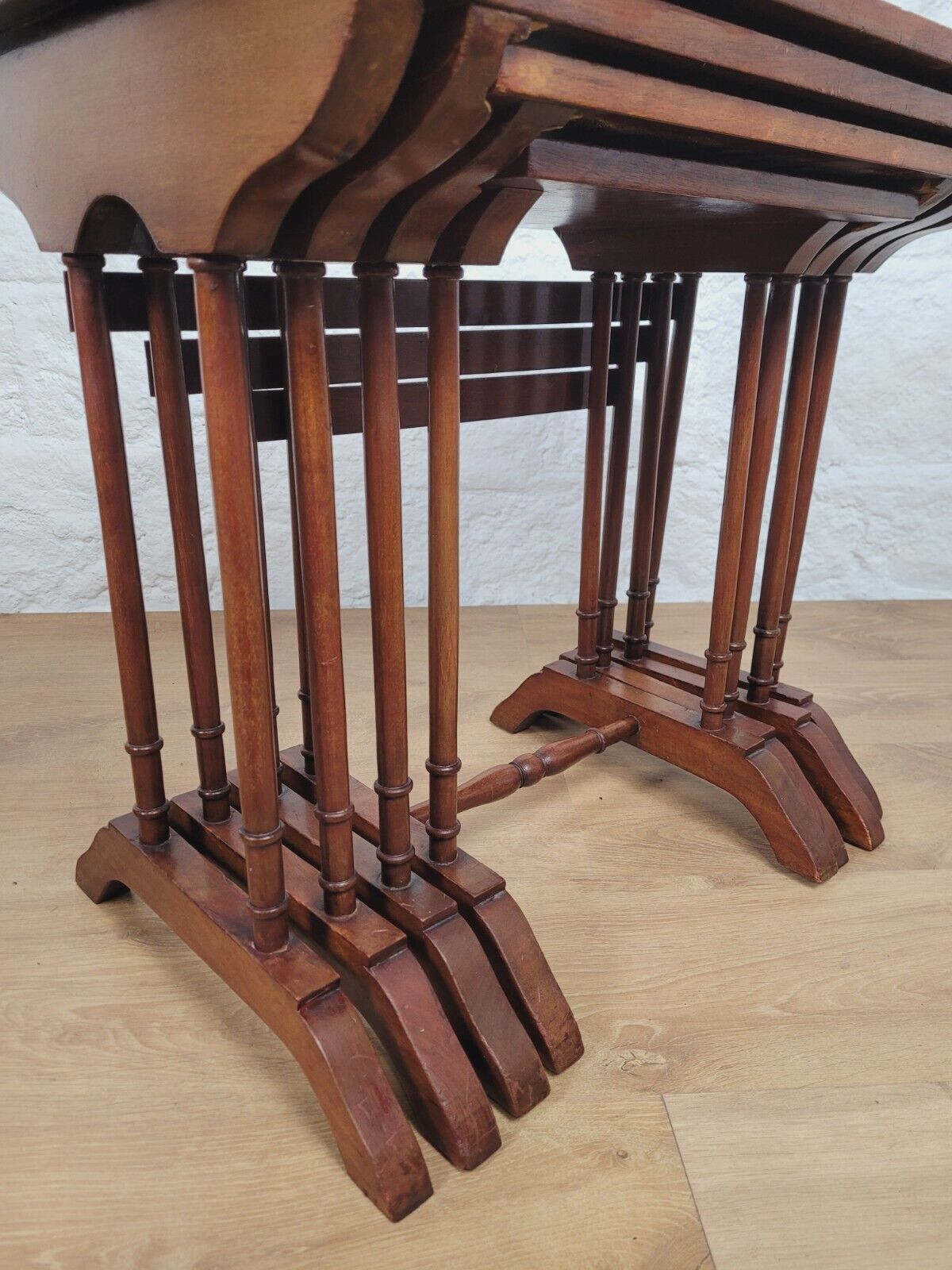 Edwardian Nest of Tables Quartetto Mahogany Rectangular Postage Available