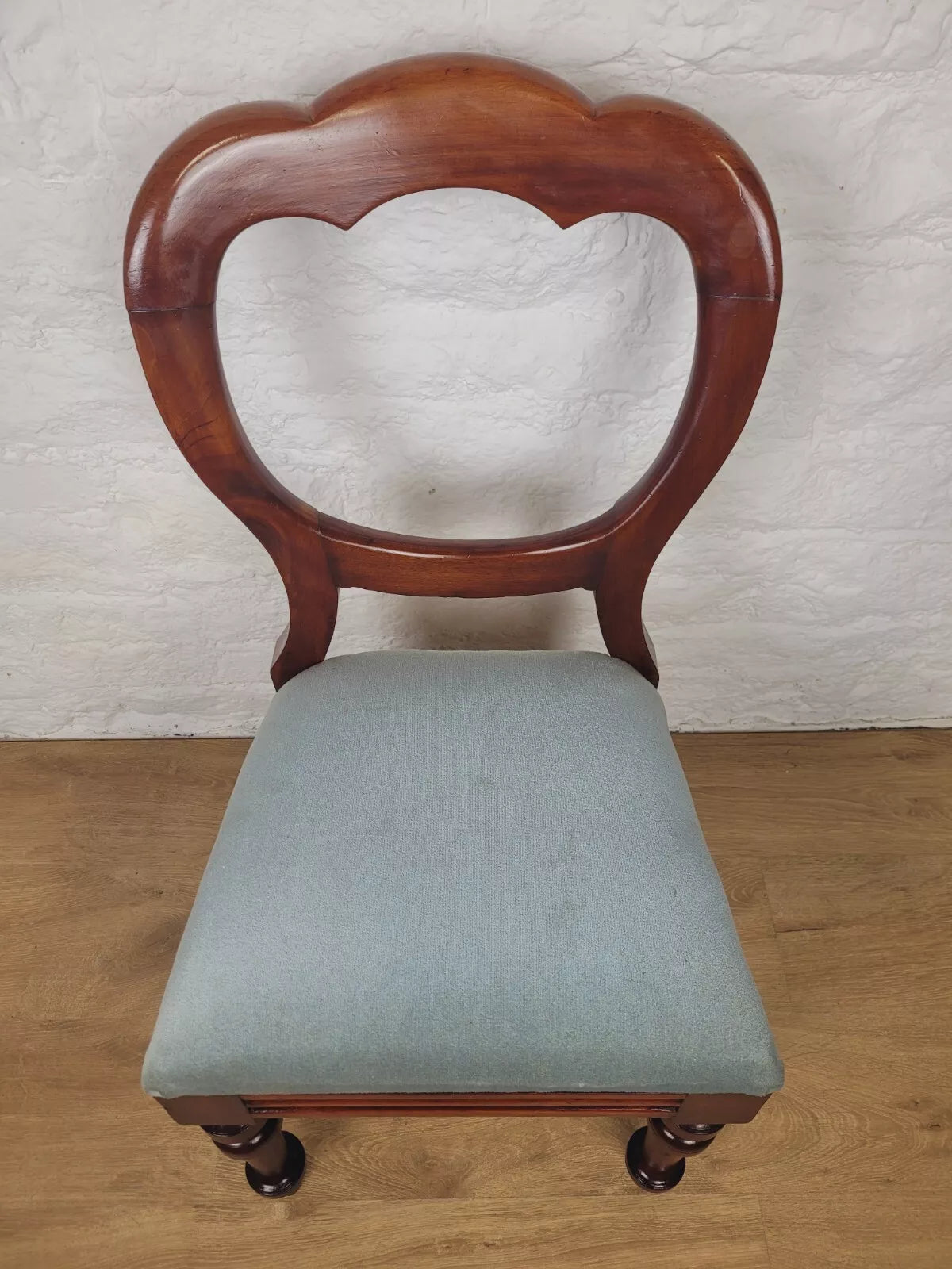 Victorian Dining Chair Balloon Back Upholstered English 19thC Postage Available