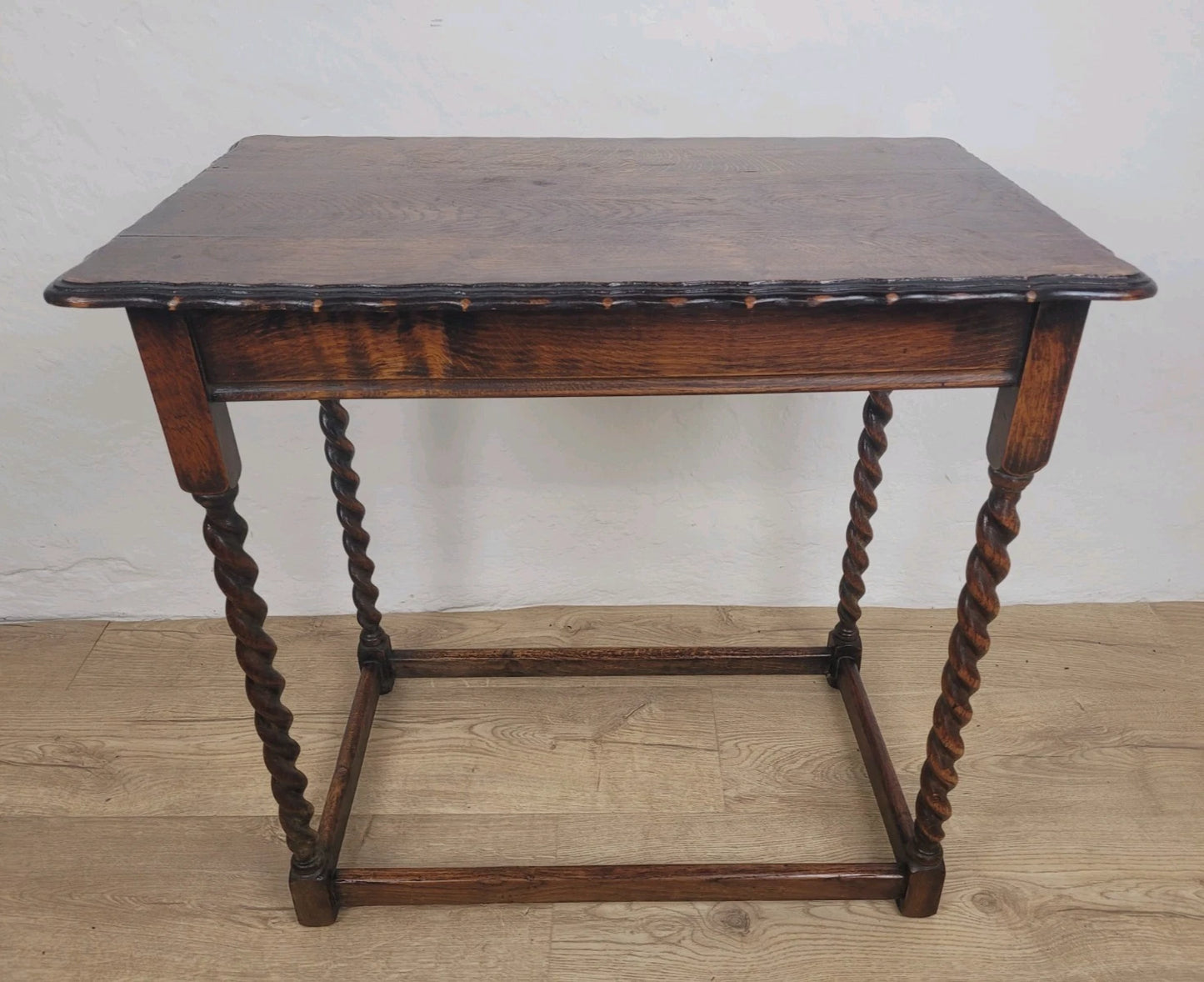 Barley Twist Side Table English Country 19th Century Antique Postage Available