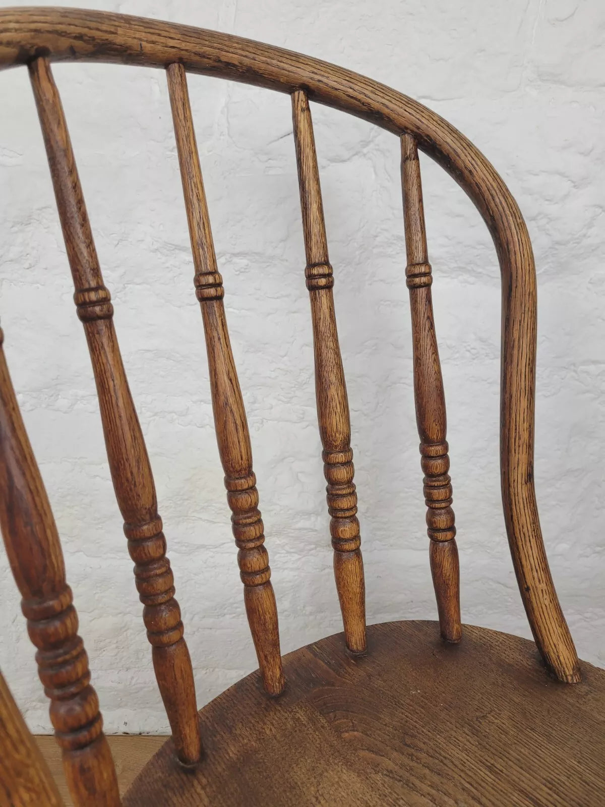 Victorian Windsor Kitchen Chair Oak Spindle Back Country Postage Available