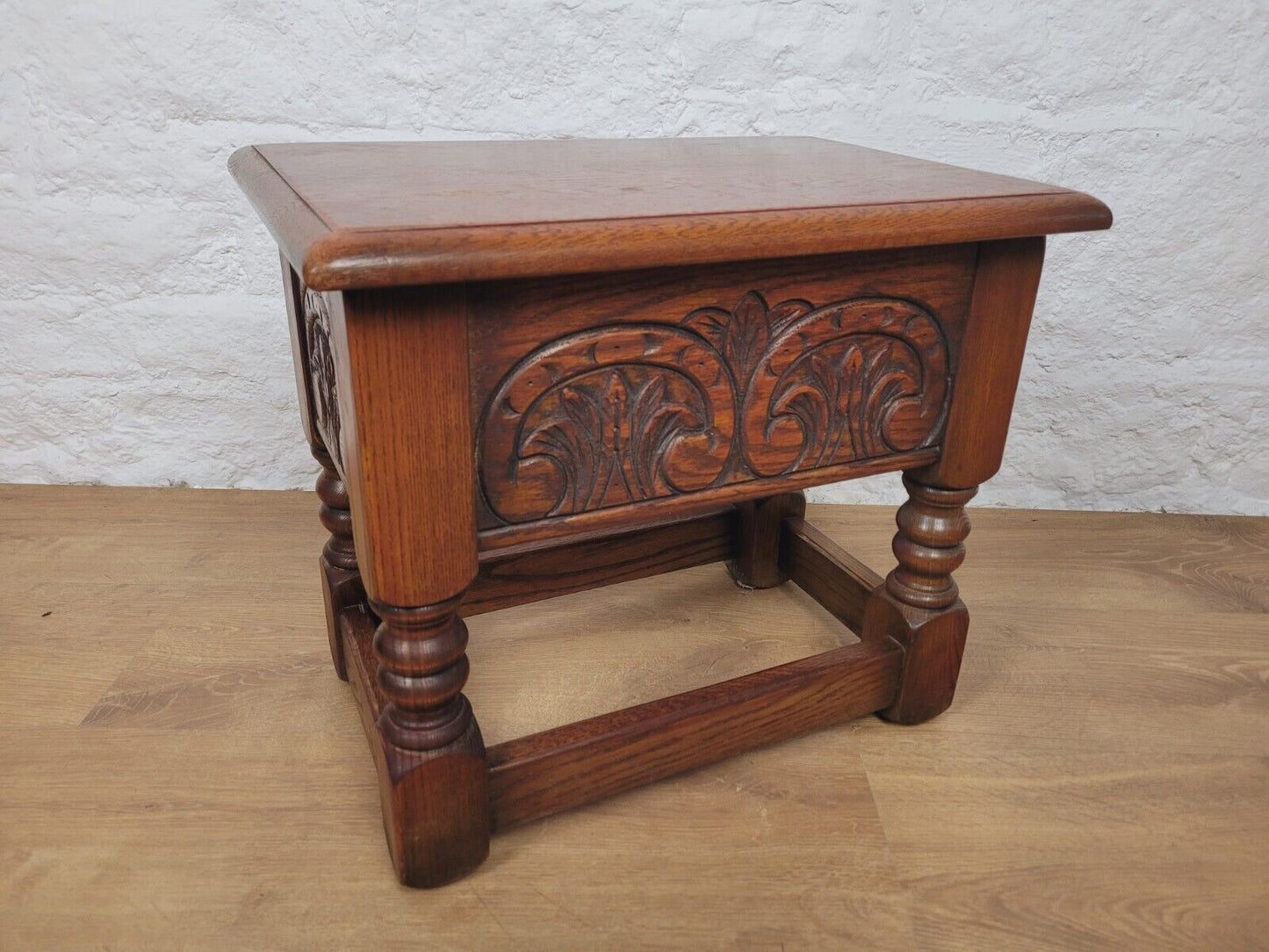 Oak Slipper Box 'Old Charm' Vintage Storage Postage Available