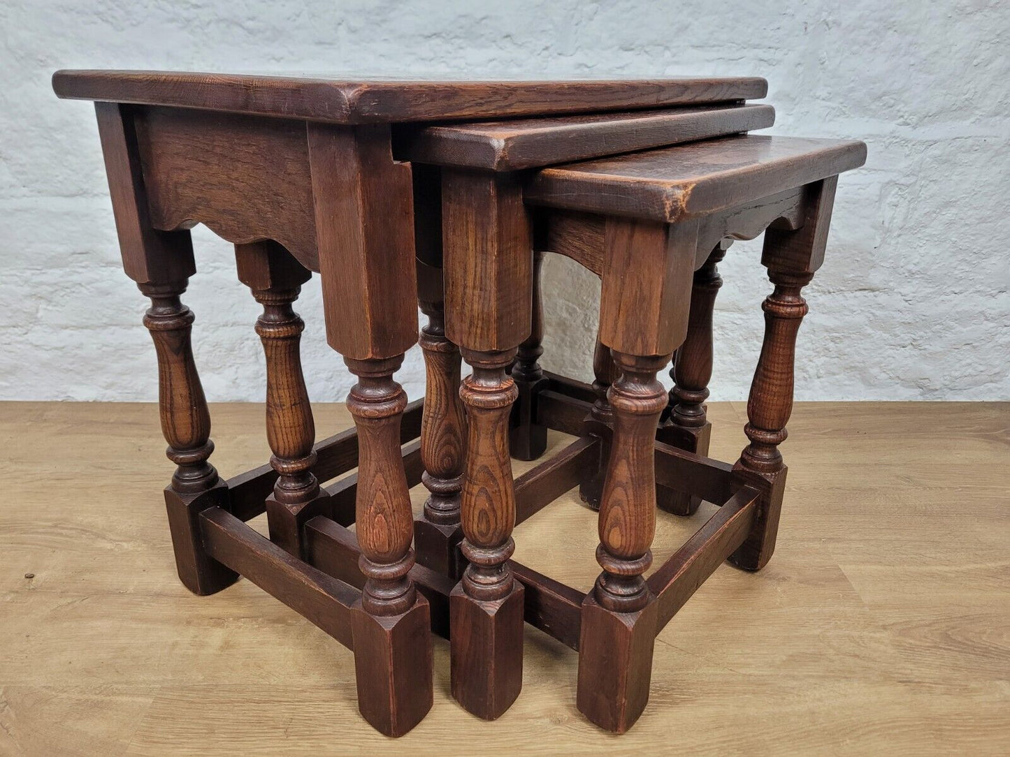 Nest of Tables Oak Vintage Rectangular Postage Available