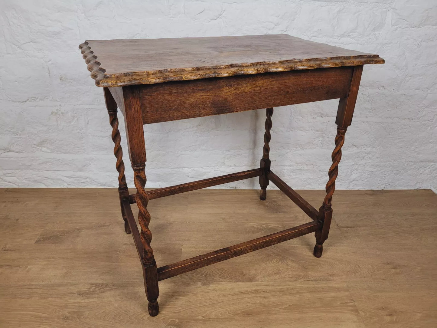 Barley Twist Occasional Table Oak Figured Country English Postage Available