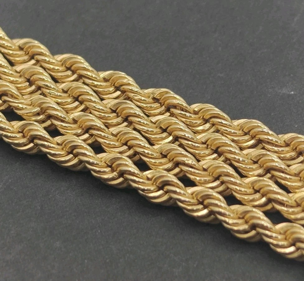 18ct Yellow Gold Rope Twist Necklace 18.5" Postage Available