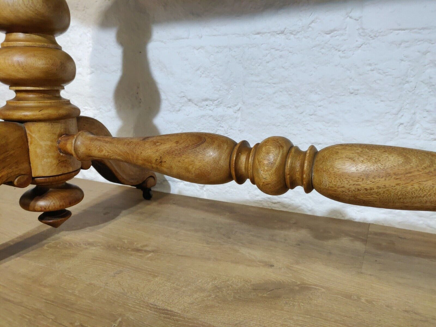 Victorian Oval Window Table Beech Baluster Supports Postage Available