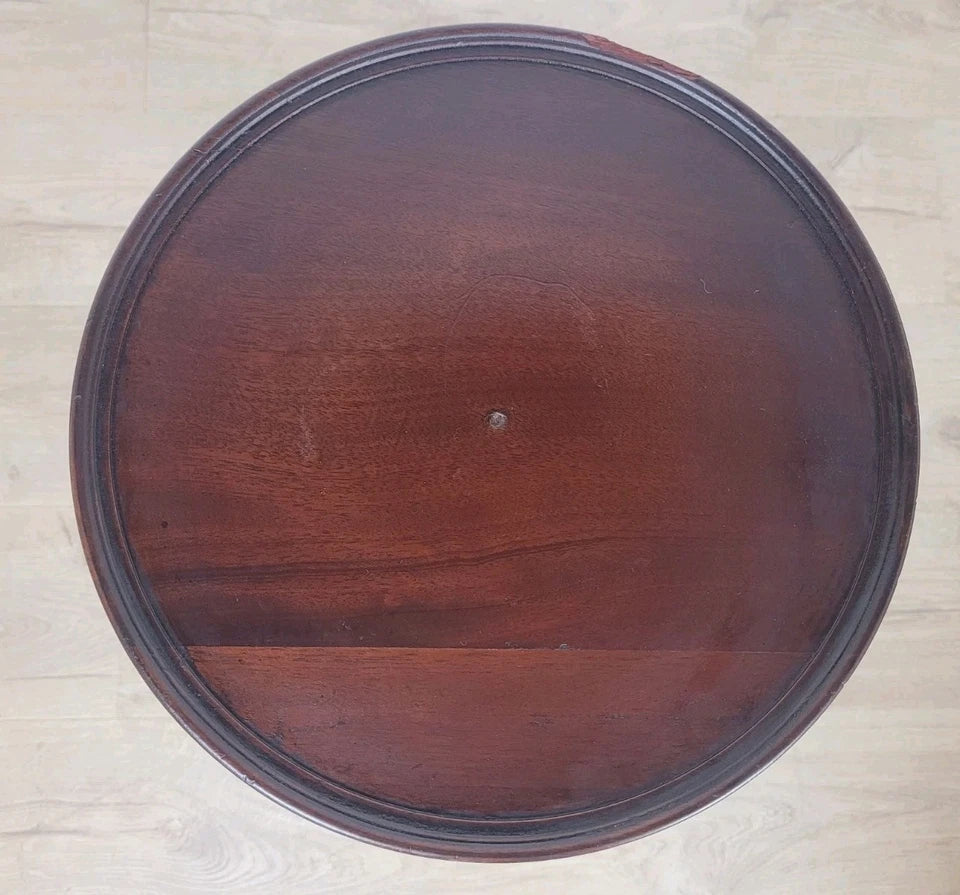 Victorian Tripod Wine Table Mahogany 19th-Century English Postage Available