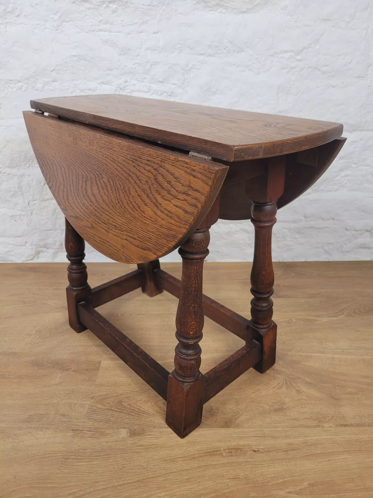 Oak Side Table Drop Leaf Country 19th Century Antique Postage Available