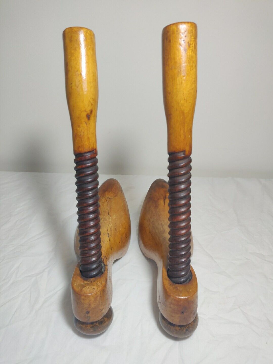 Vintage Turnable Shoe Tree Last Set Original Oak Postage Available