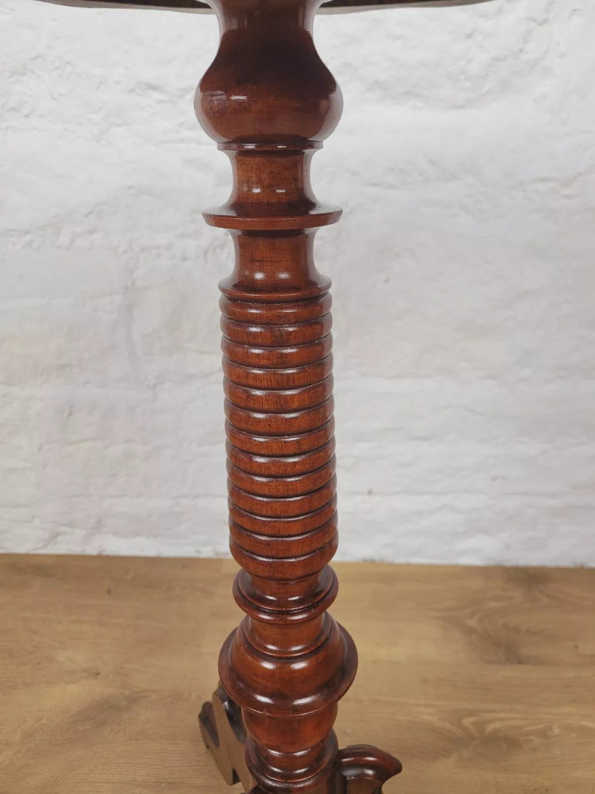 Victorian Pedestal Tripod Table Figured 19th Century Turned Postage Available