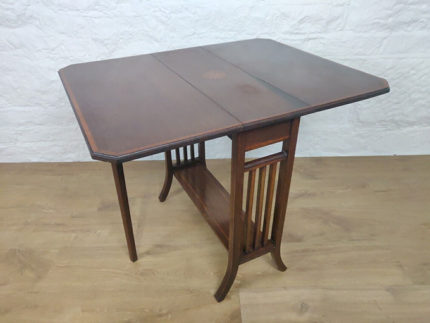 Sutherland Table Drop Leaf Satinwood Cross Banded Edwardian Postage Available