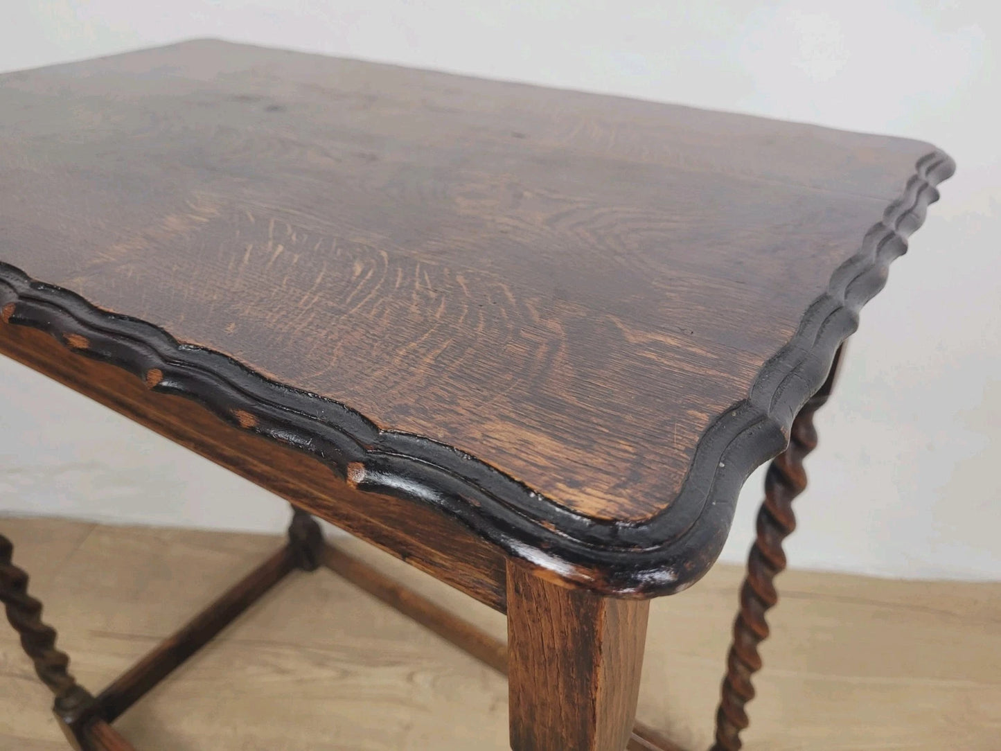 Barley Twist Side Table English Country 19th Century Antique Postage Available