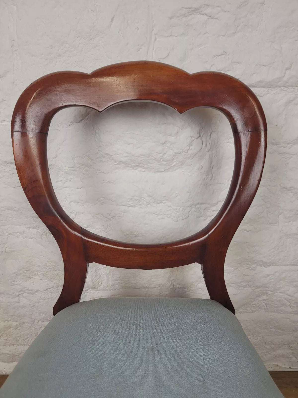 Victorian Dining Chair Balloon Back Upholstered English 19thC Postage Available