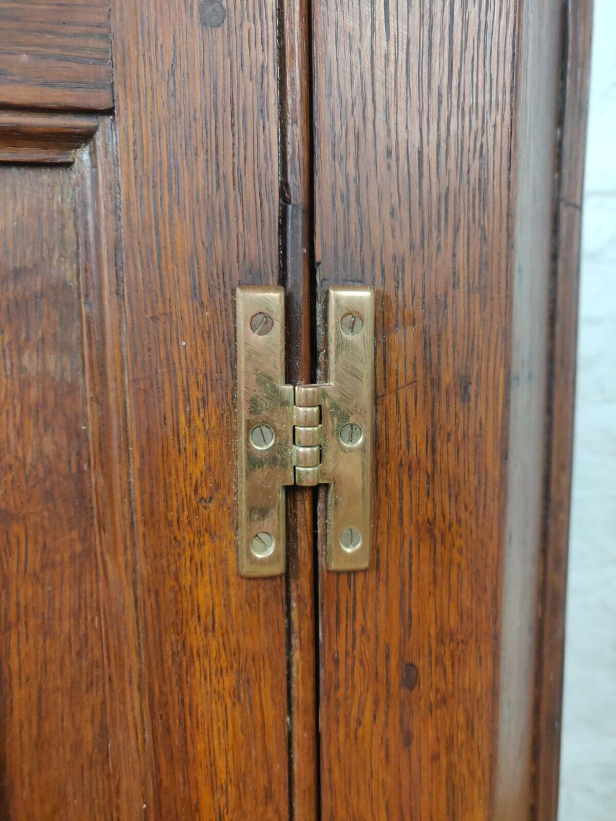 19th Century Corner Cupboard Brass Hinged Panelled Antique Delivery Available