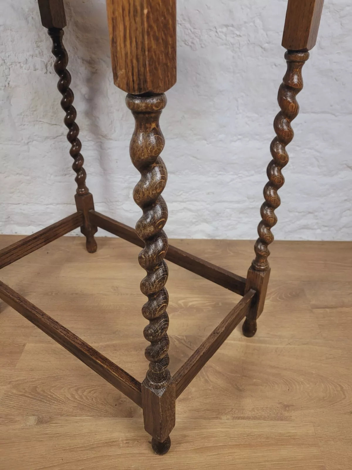 Barley Twist Side Table Oak Country English Antique Postage Available