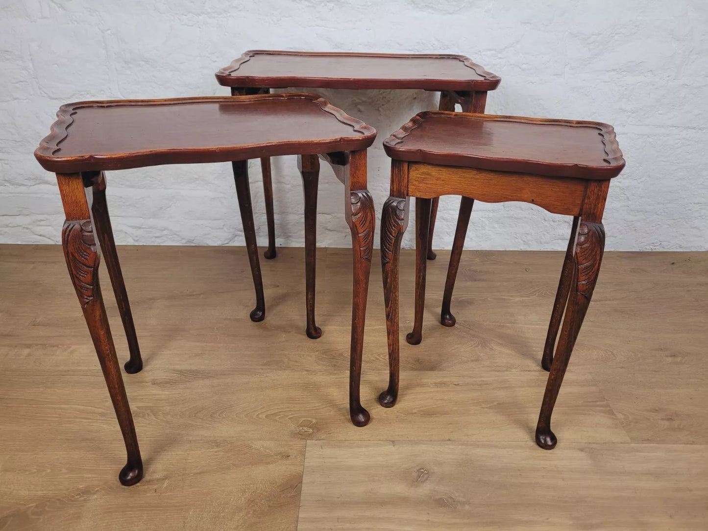 Nest of Tables Bevan Funnell Reprodux Carved Knees English Postage Available