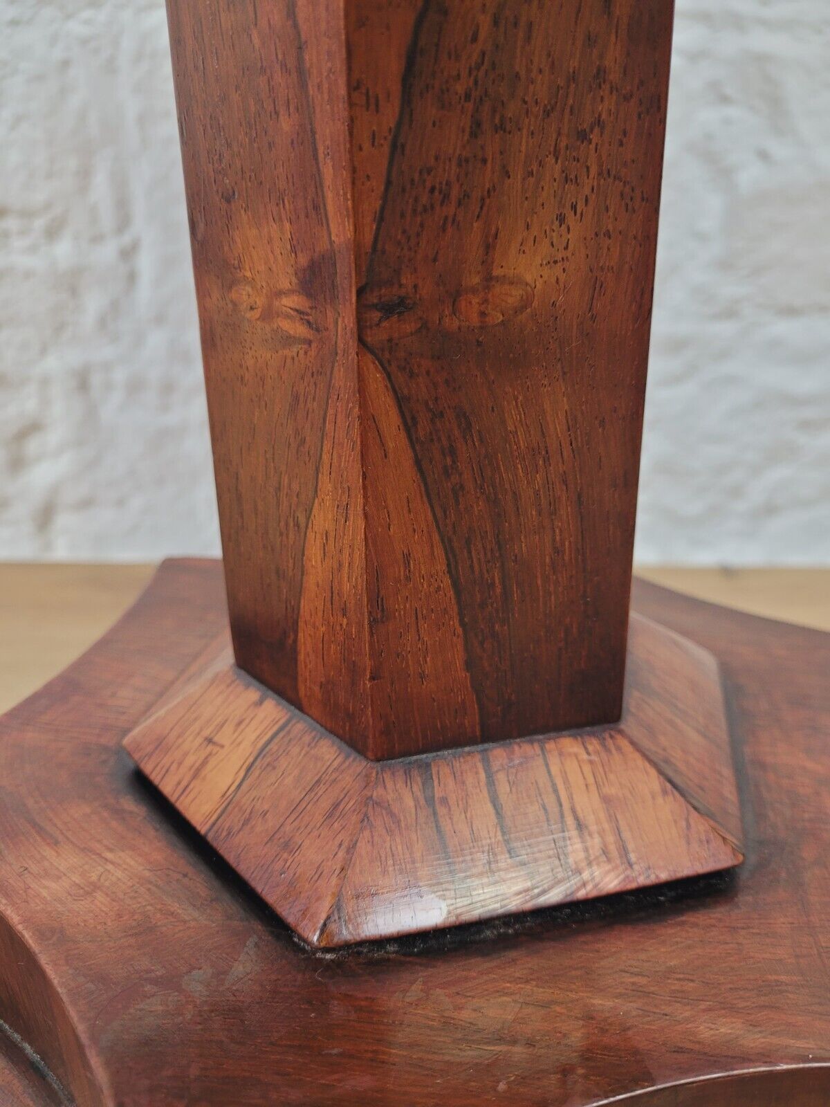 Pedestal Table Octagonal Rosewood Scroll Feet 19th Century Postage Available