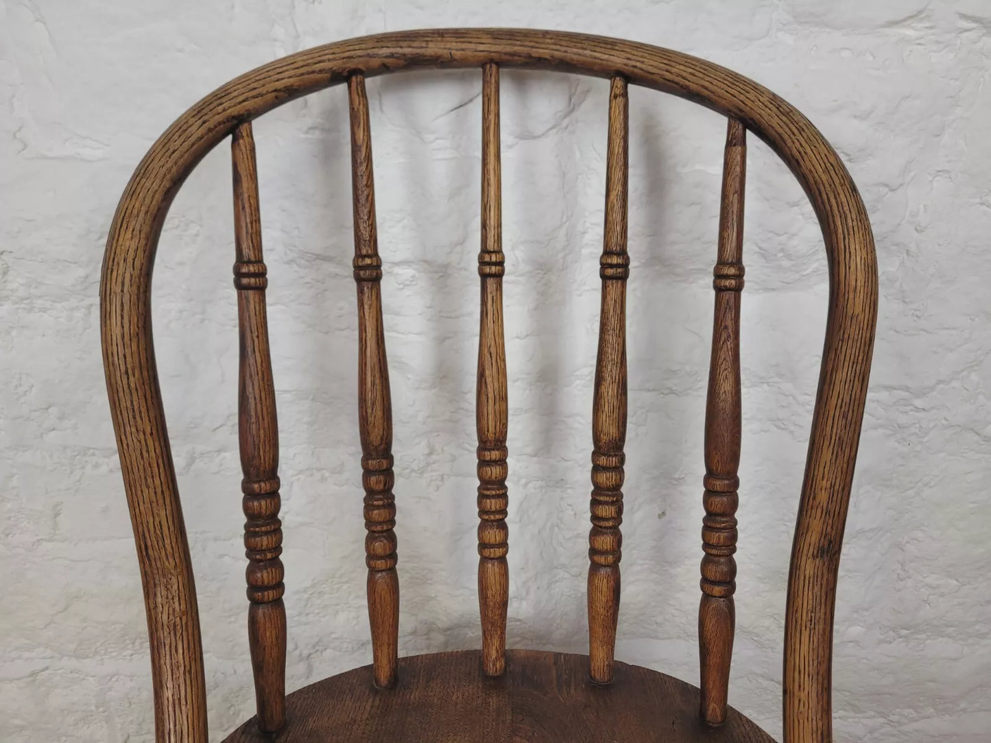 Victorian Windsor Kitchen Chair Oak Spindle Back Country Postage Available