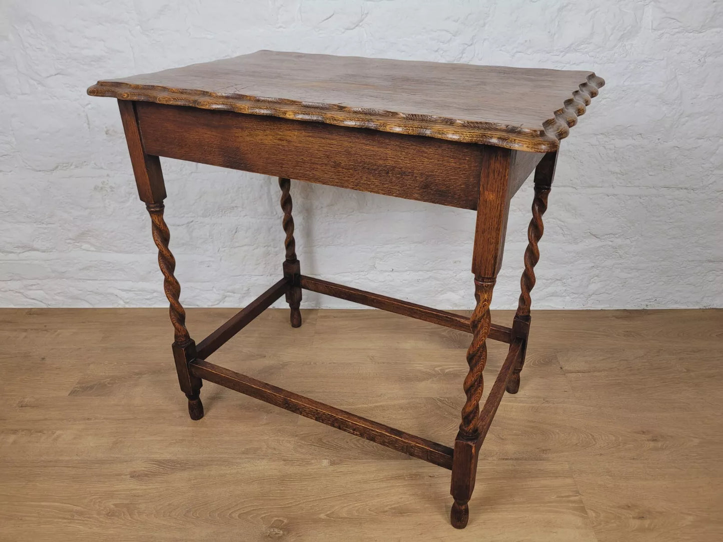 Barley Twist Occasional Table Oak Figured Country English Postage Available