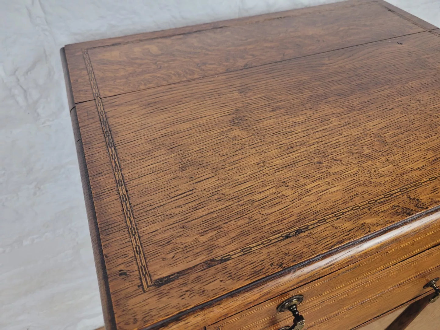 Edwardian Collectors Cabinet Inlaid Oak Graduating Drawers Delivery Available