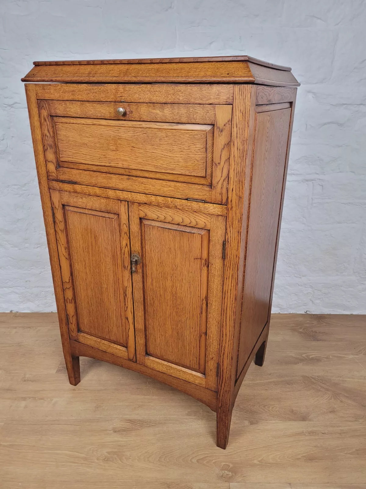 Oak Cupboard Cabinet Blanket Box Early 20th Century Postage Available