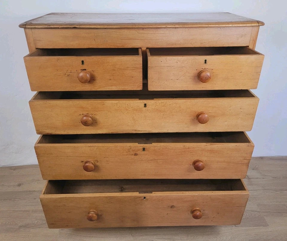 Victorian Chest of Drawers Pine Farmhouse Rustic Country Delivery Available