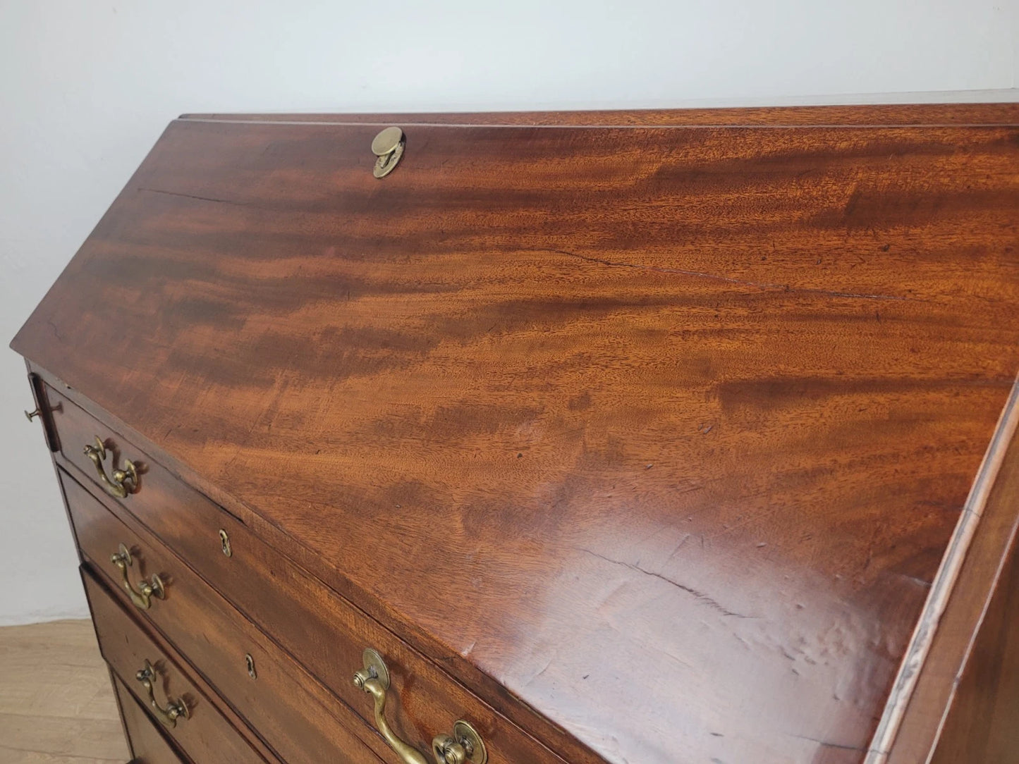 George III Writing Bureau Desk Inlaid 18thC Antique English Delivery Available
