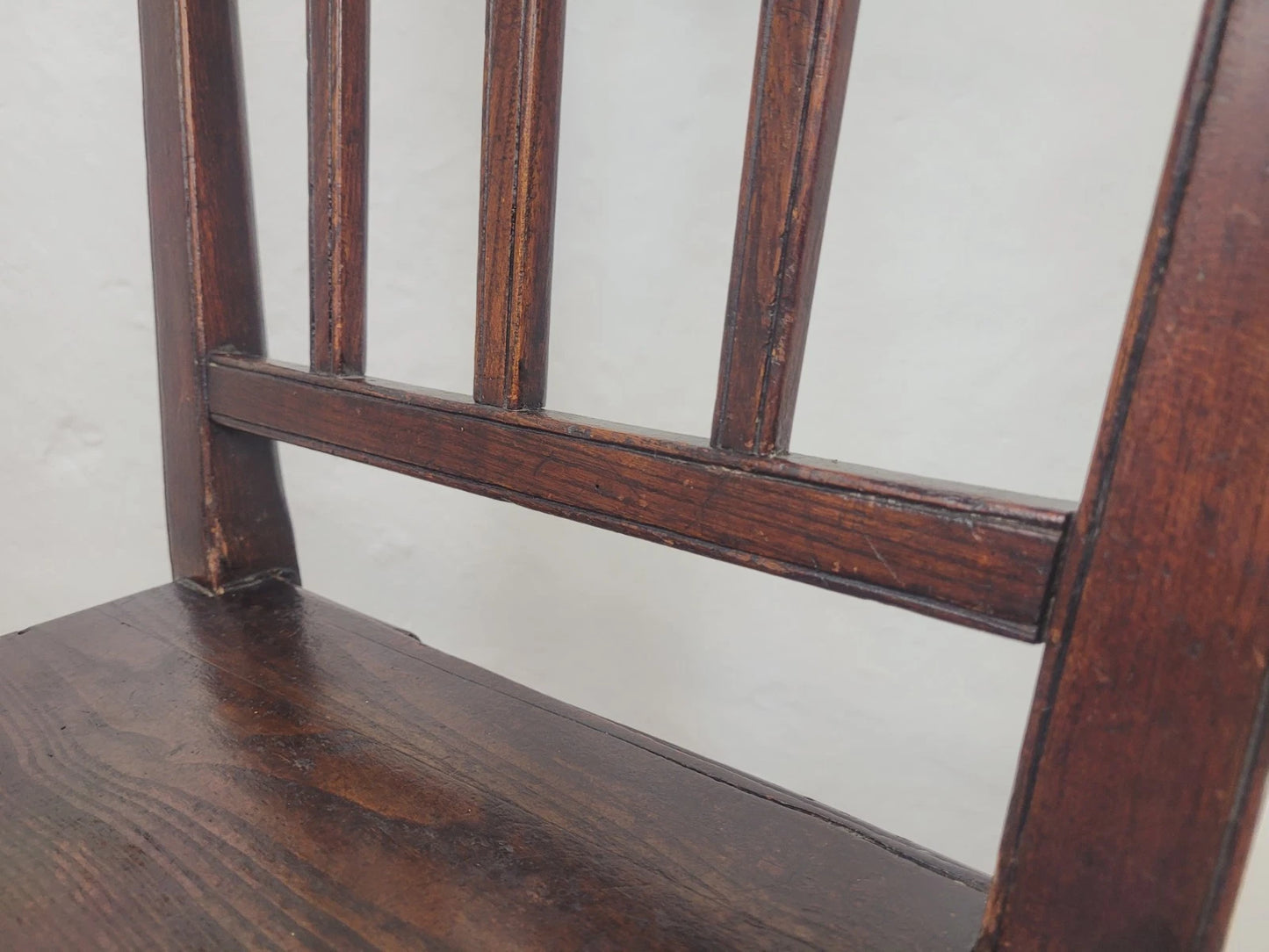 Victorian Kitchen Chair Oak Rail Back 19th Century Antique Postage Available