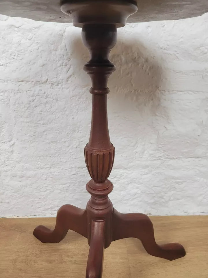 Tripod Wine Table English Figured Boarder Victorian Style Postage Available