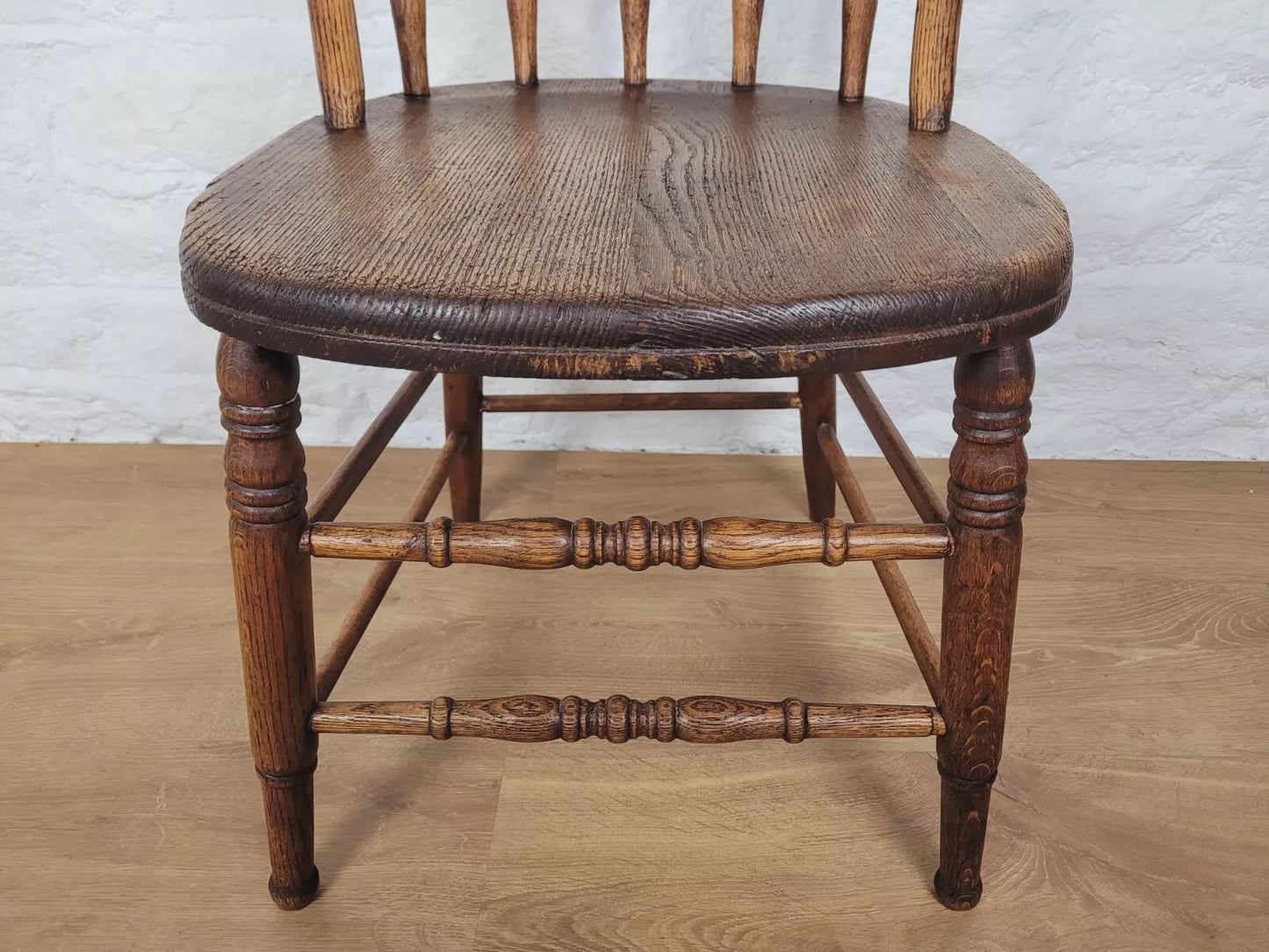 Victorian Windsor Kitchen Chair Oak Spindle Back Country Postage Available