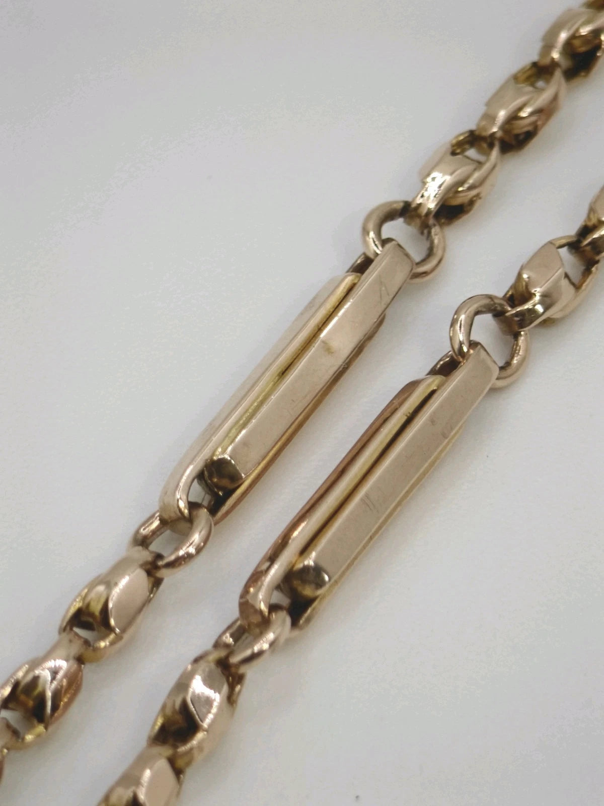 9ct Gold Albert Necklace T-Bar Victorian Charles Daniel Broughton 16.5" Postage