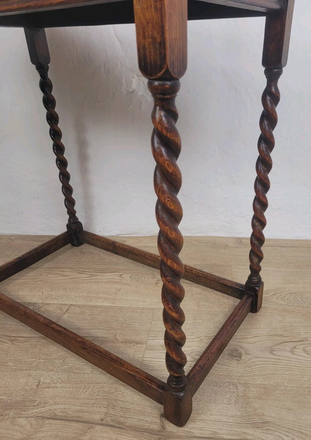 Barley Twist Side Table English Country 19th Century Antique Postage Available