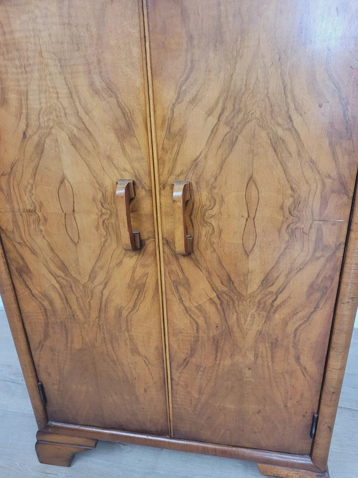 Walnut Cocktail Cabinet Art Deco 1950's Mid Century Vintage Postage Available