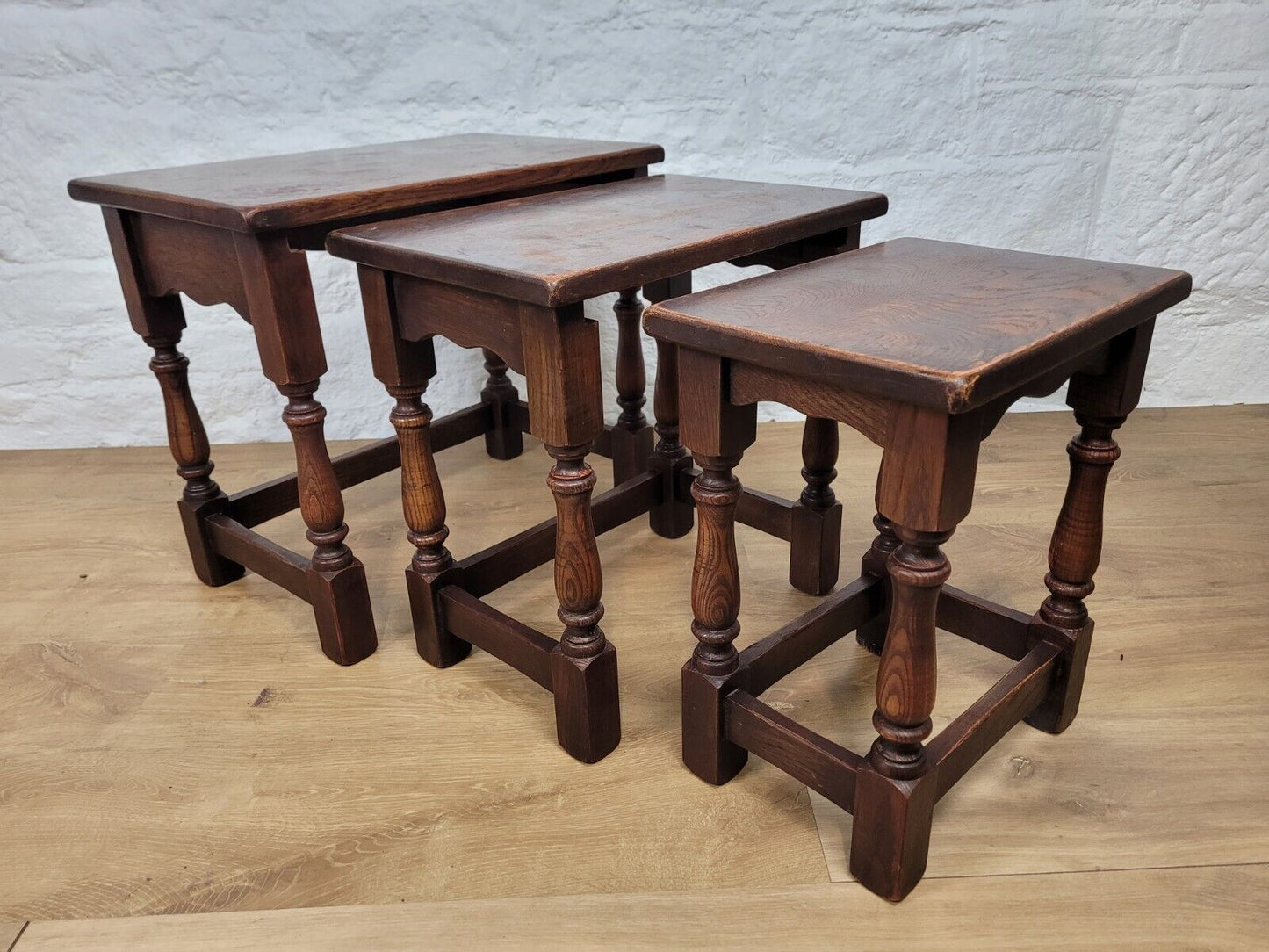 Nest of Tables Oak Vintage Rectangular Postage Available