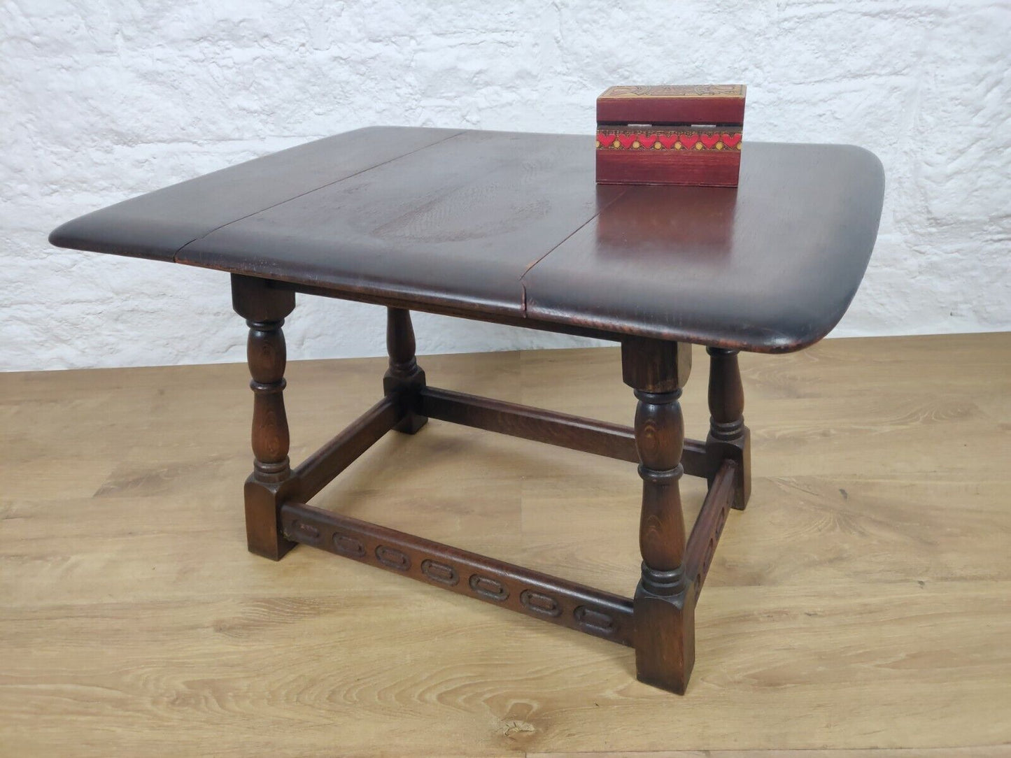 Priary Drop Leaf Table Turnable Top Jacobean Style Mahogany Postage Available