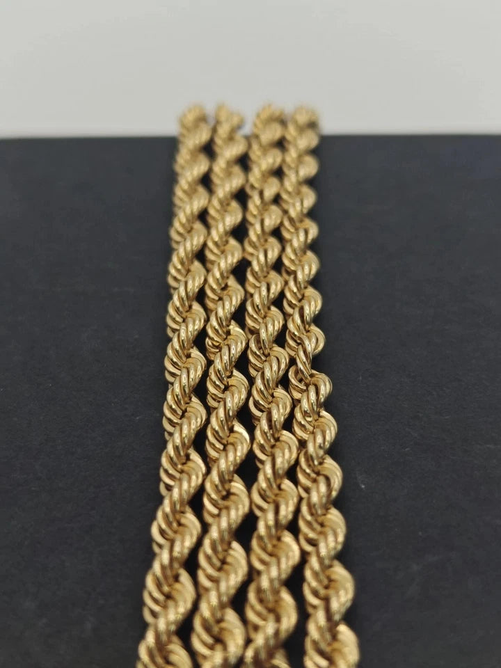 18ct Yellow Gold Rope Twist Necklace 18.5 Inches