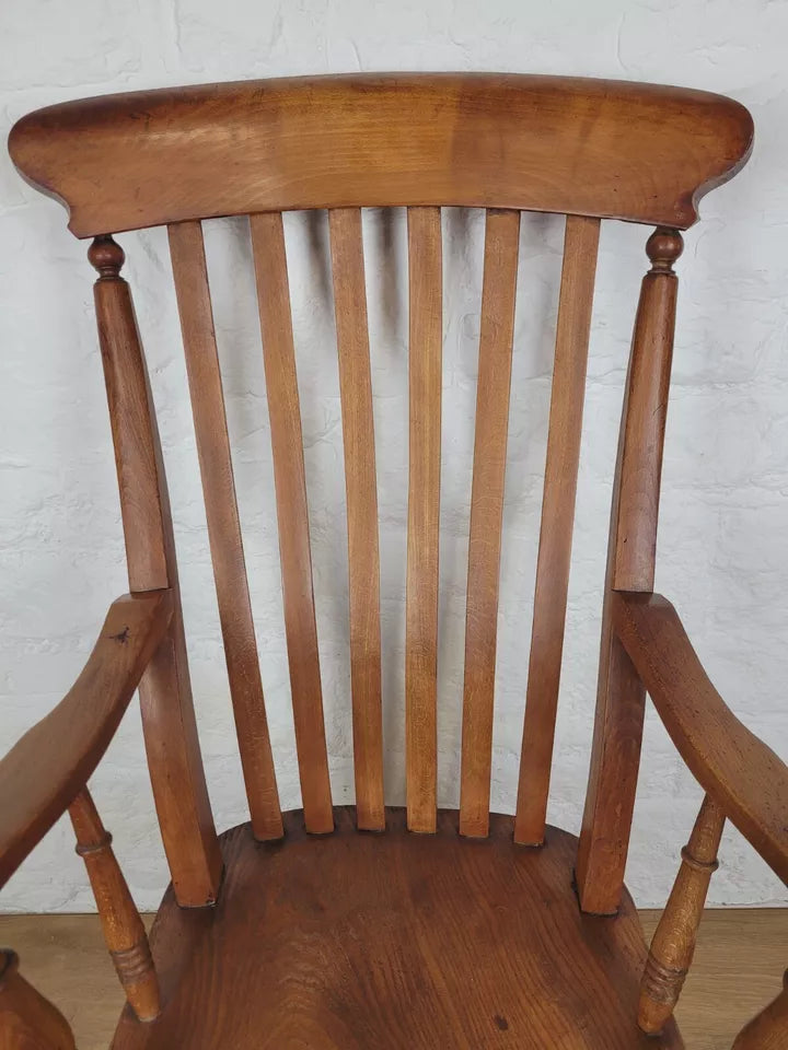 Farmhouse Kitchen Armchair Victorian Country Walnut C19th Delivery Available