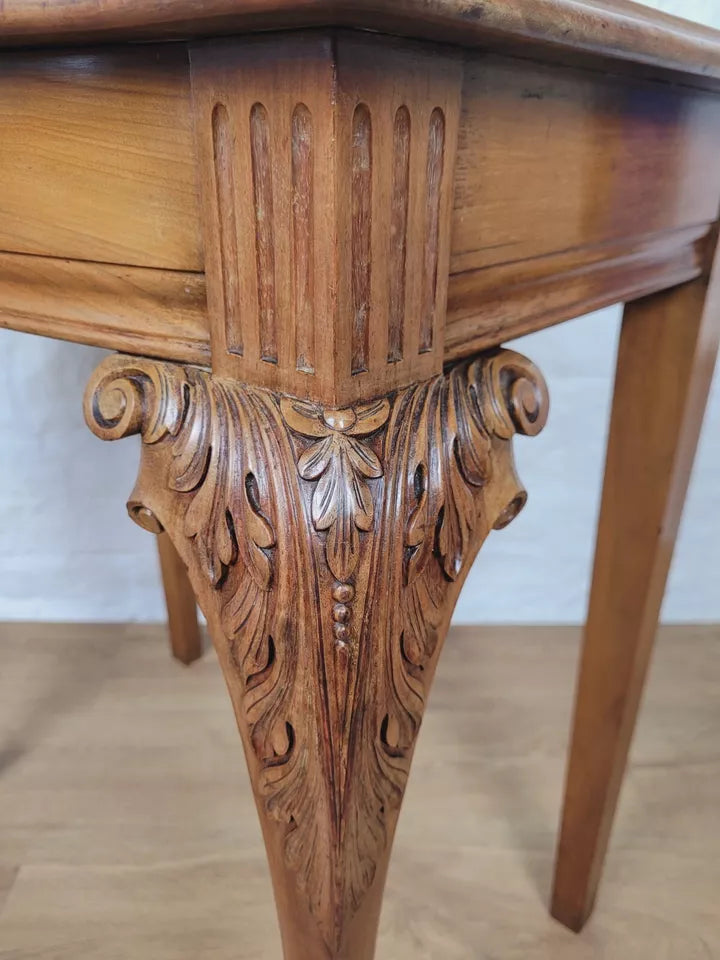 Walnut Occasional Side Table Carved Vintage Antique Style Postage Available