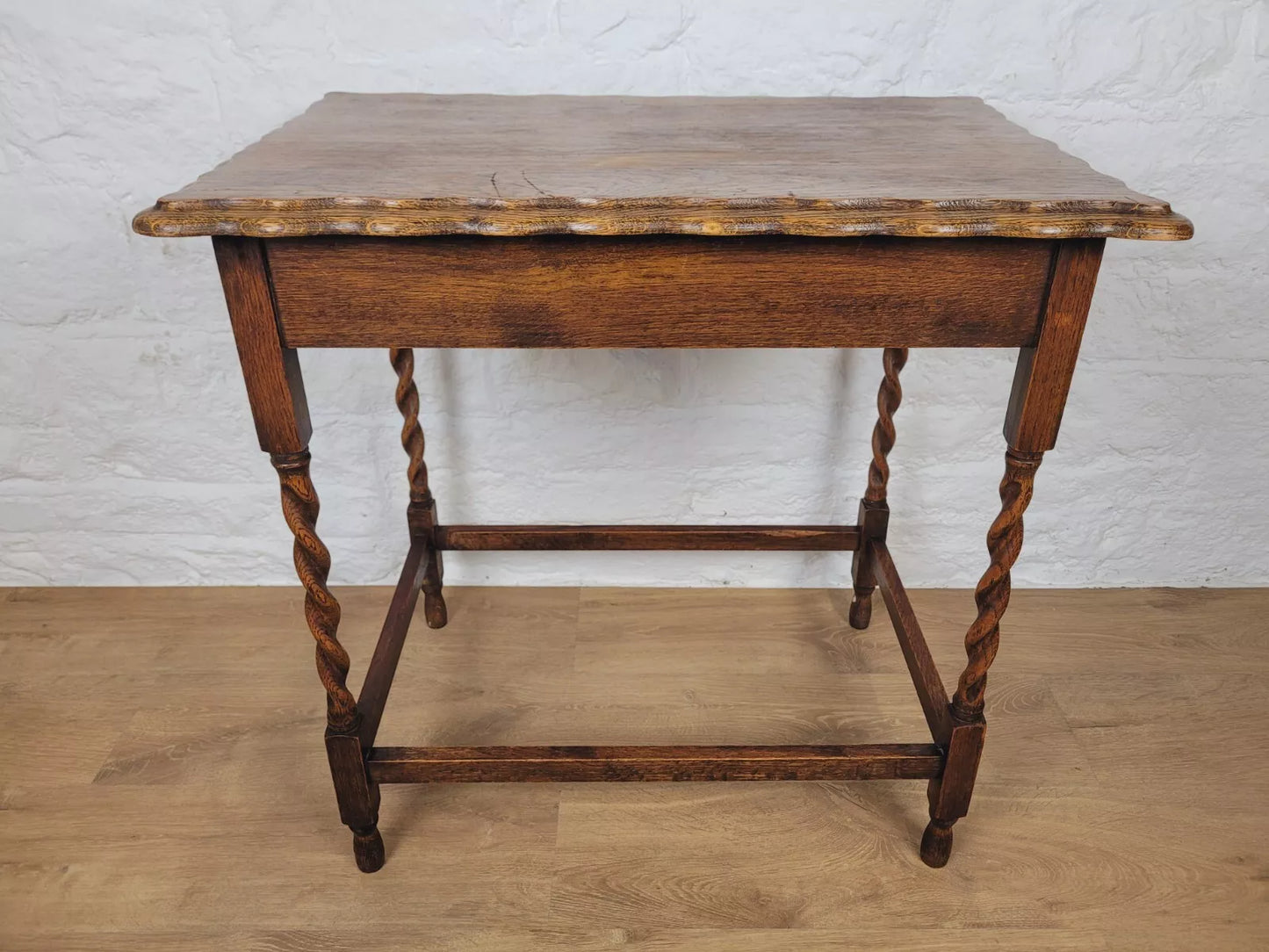 Barley Twist Occasional Table Oak Figured Country English Postage Available