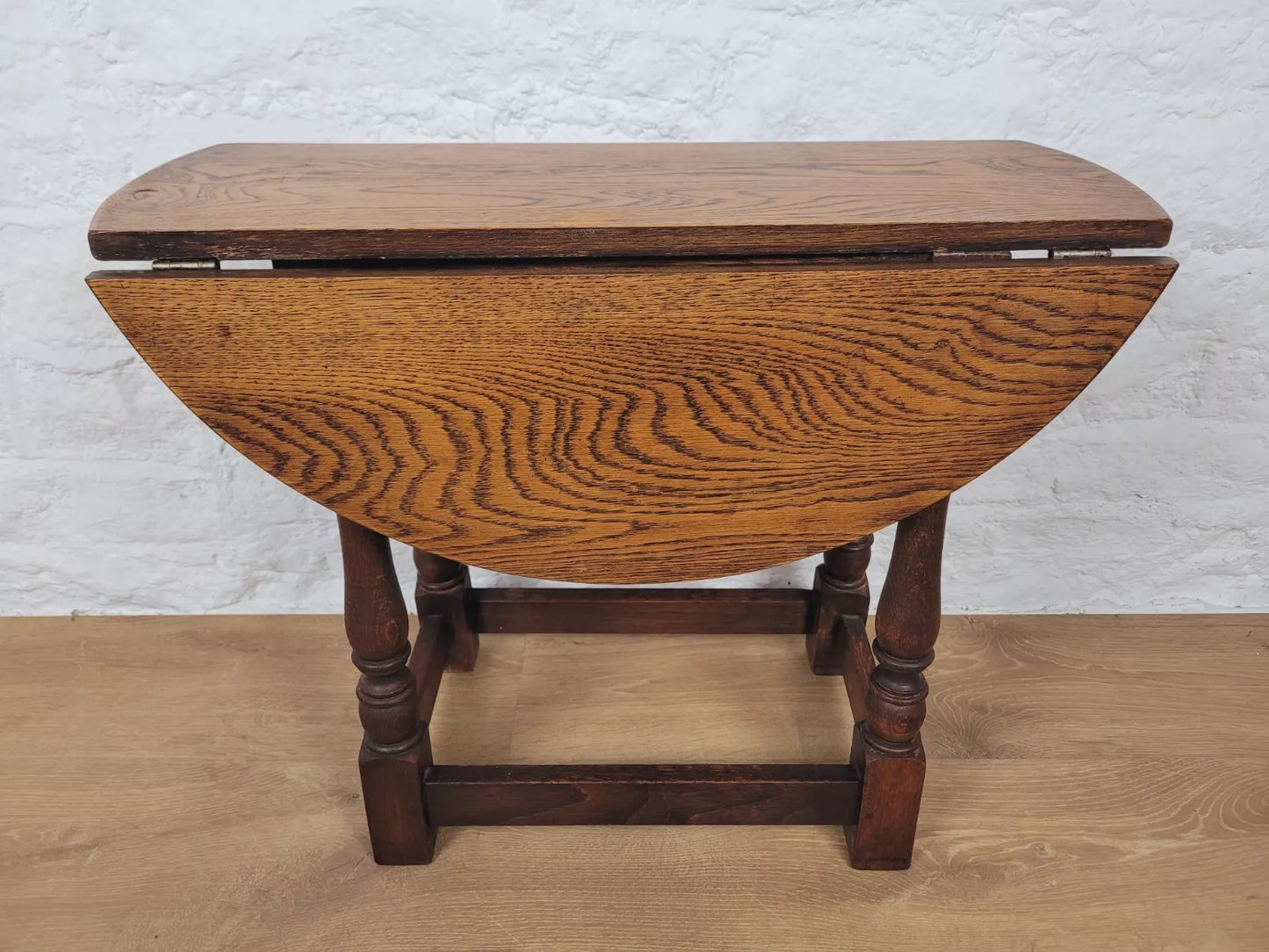 Oak Side Table Drop Leaf Country 19th Century Antique Postage Available