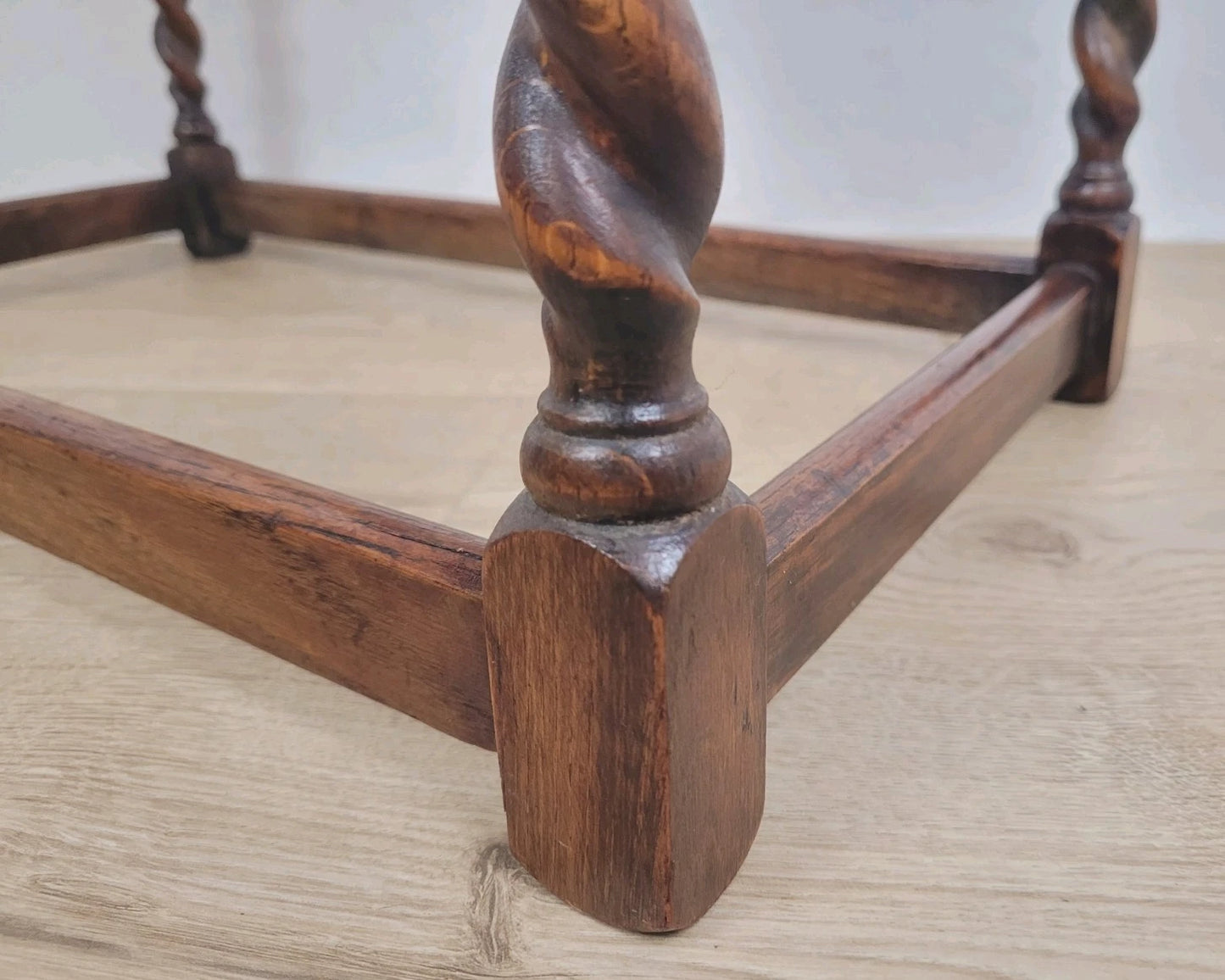 Barley Twist Side Table English Country 19th Century Antique Postage Available