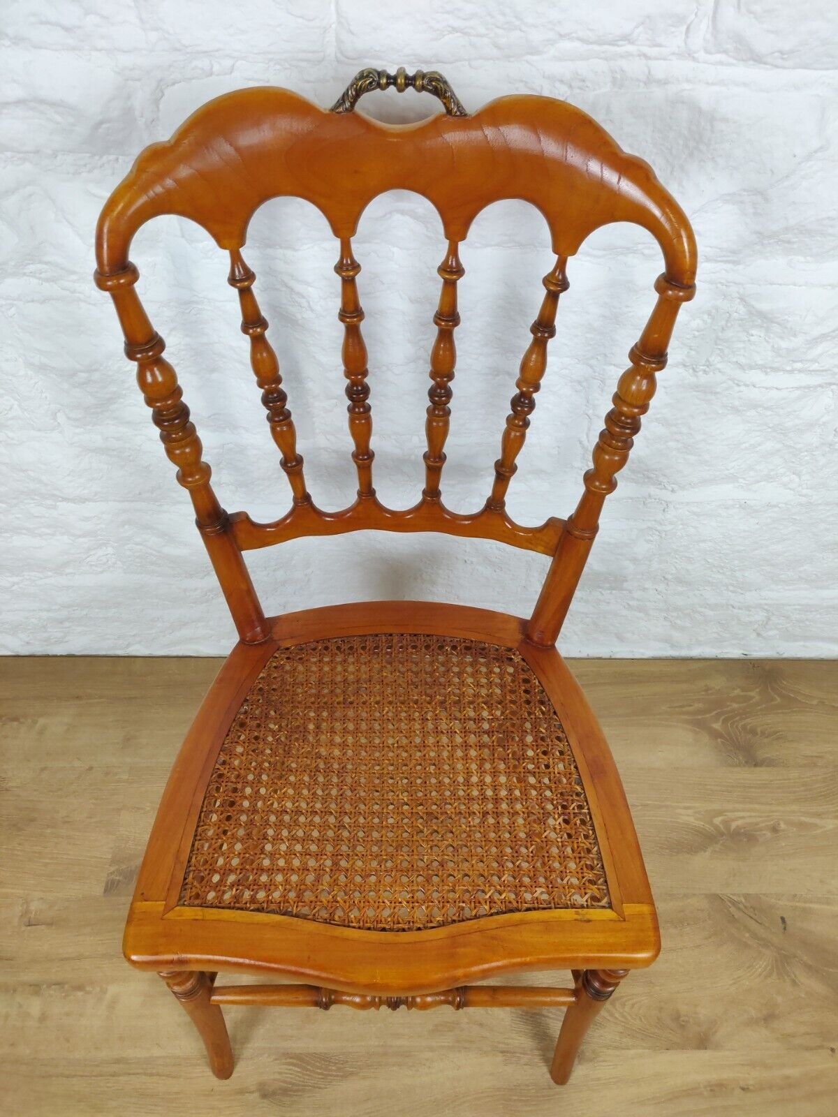 Fruitwood Bobbin Chair Cane Seat Turned Legs Chiavari Style Postage Available