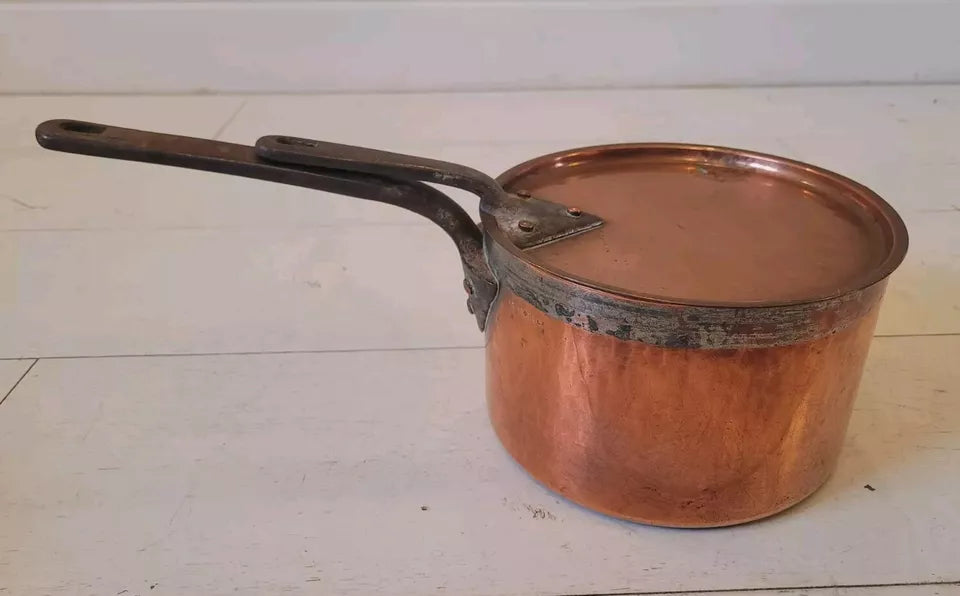 Harrods Copper Saucepan With Lid 19th Century Antique Postage Available