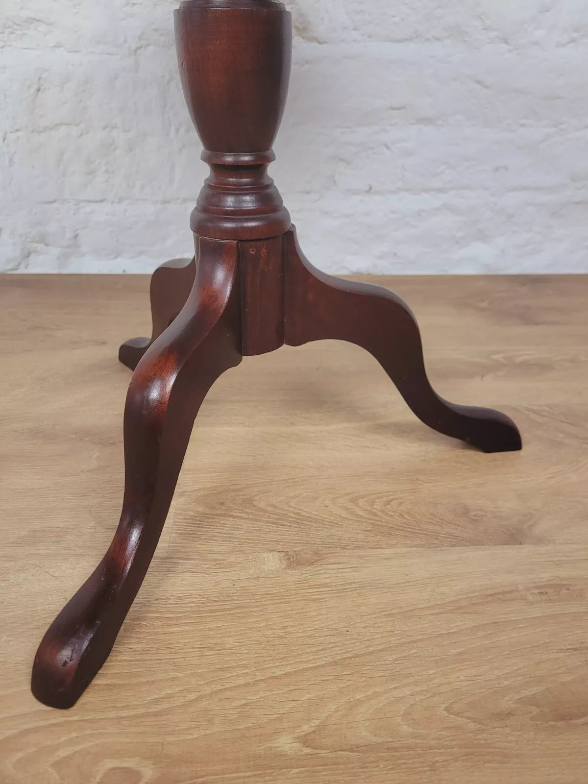 Victorian Tripod Wine Table Leather Gilt English Circular Postage Available