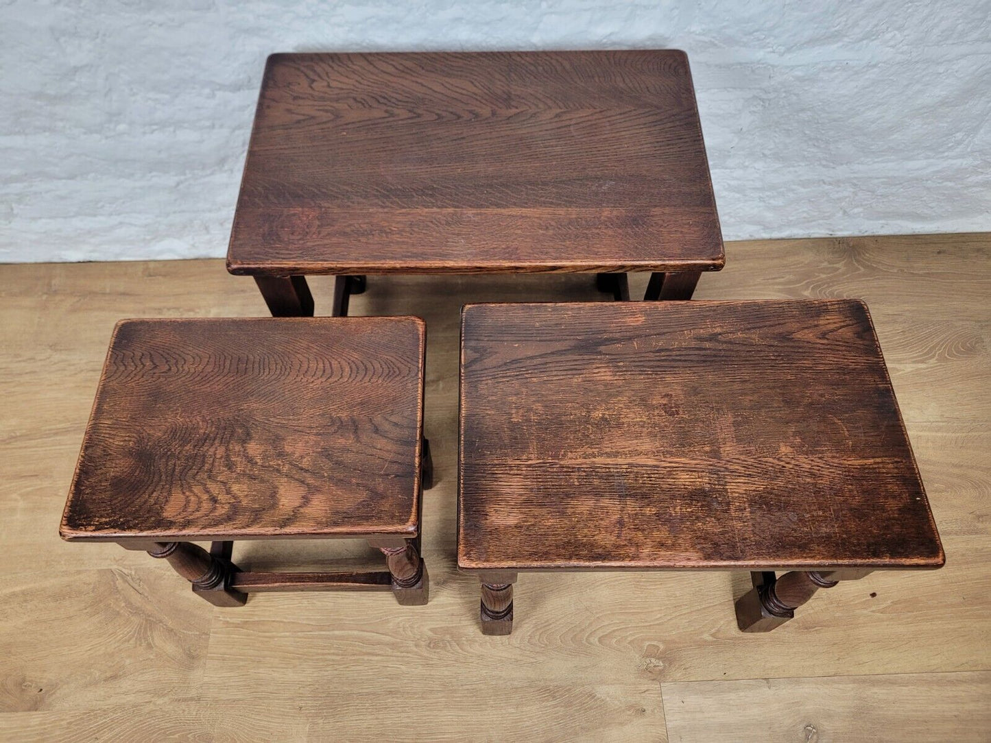 Nest of Tables Oak Vintage Rectangular Postage Available