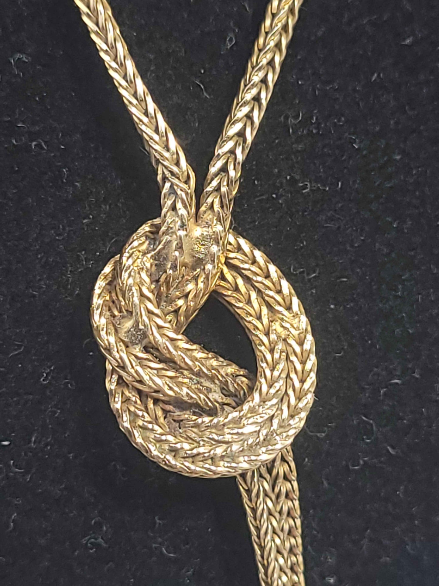 Vintage 9ct Gold Knotted Chain Necklace 18.5 Inch