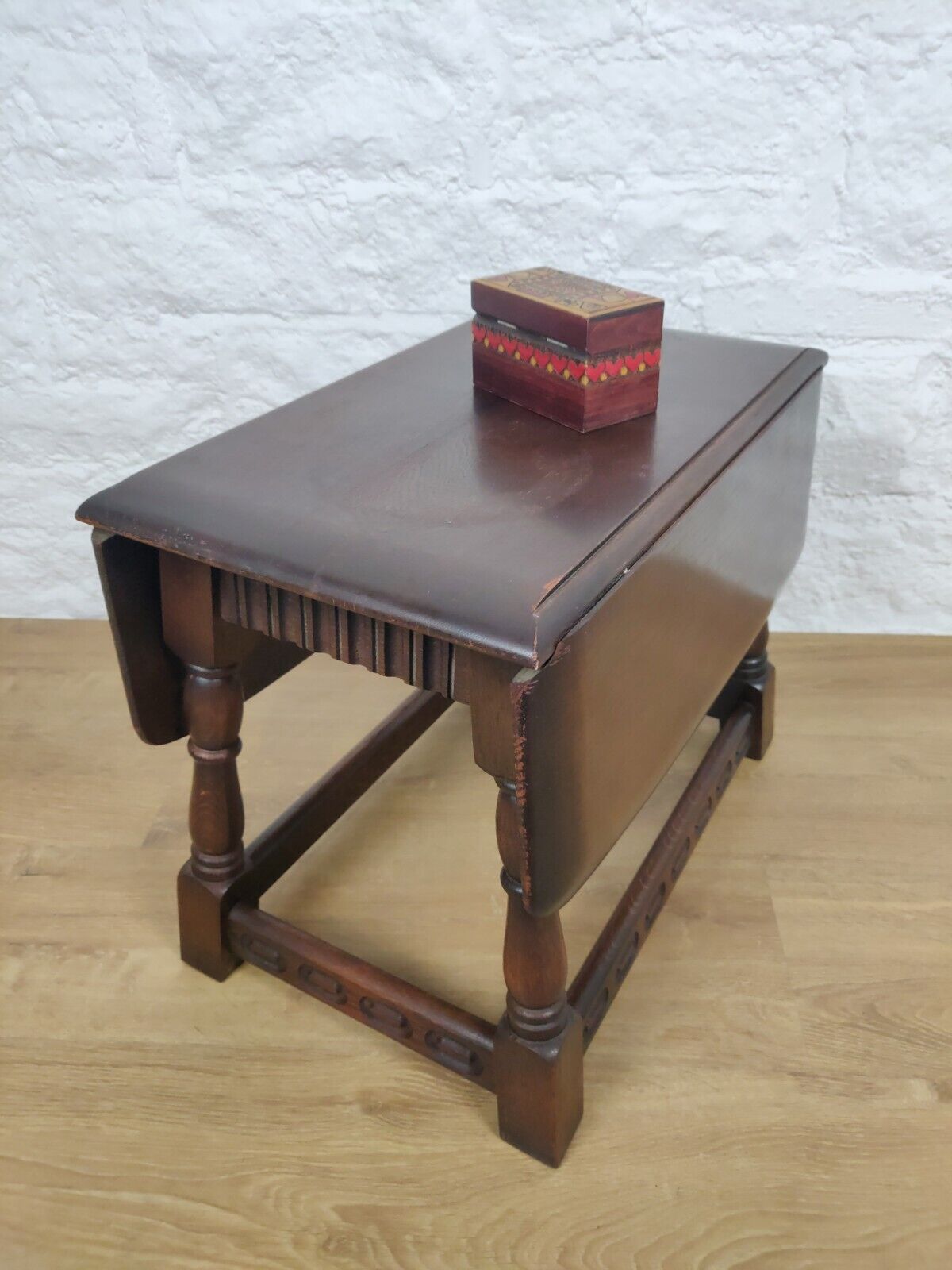 Priary Drop Leaf Table Turnable Top Jacobean Style Mahogany Postage Available