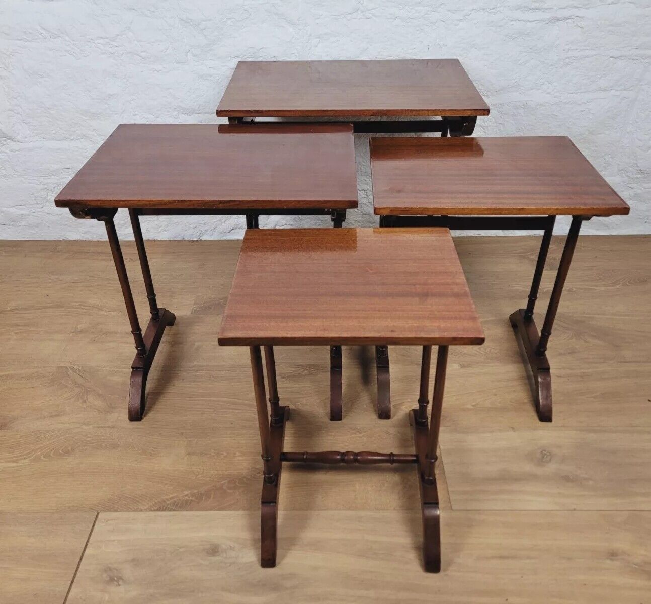 Edwardian Nest of Tables Quartetto Mahogany Rectangular Postage Available